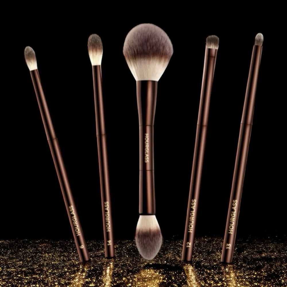 🆕⏳Hourglass Brushes For Eyes & Face: 6, 12, 13, 14, Double-End Powder Brush NIB